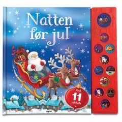 En børnevenlig julebog med taktile elementer og adventssymboler til fysisk læsning for blinde og svagsynede børn.