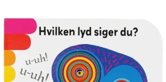 LFBS-inspiration til synstilgængeligt legetøj Forsiden af bogen 'Hvilken lyd siger du?' viser en tegning af en blå ugle, der siger uh-u-uh